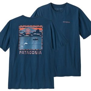 Patagonia tee, men’s small preowned worn once if that! excellent shape looks new